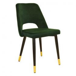 Contract chair model 12041 green velvet 