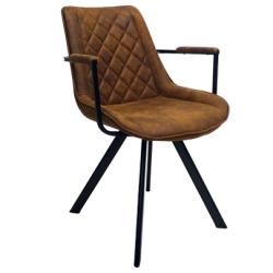 Contract chair model 12059a cognac