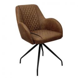 Swivel chair modell 12329 cognac 