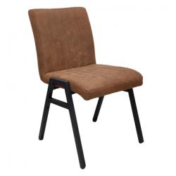Stacking chair Model 12332 cognac