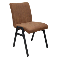 Stacking chair Model 12332 cognac