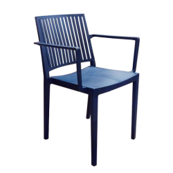 chaise de terrasse de restauration avec accoudoir dans le modèle bleu 17880