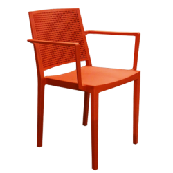 Horeca terras stoel Model 17881 arm rood