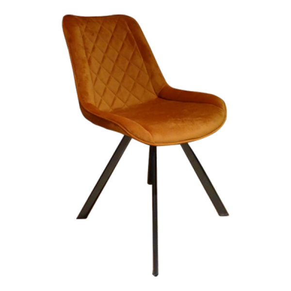 Horeca stoel Model 12059 velvet oranje roest