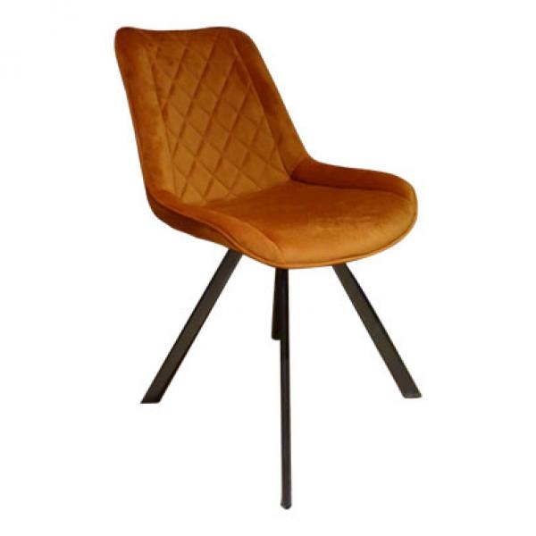 Horeca stoel Model 12959 velvet oranje roest 